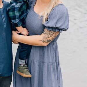 Madison Dotted Midi Dress